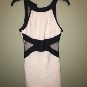 black and white formal dress